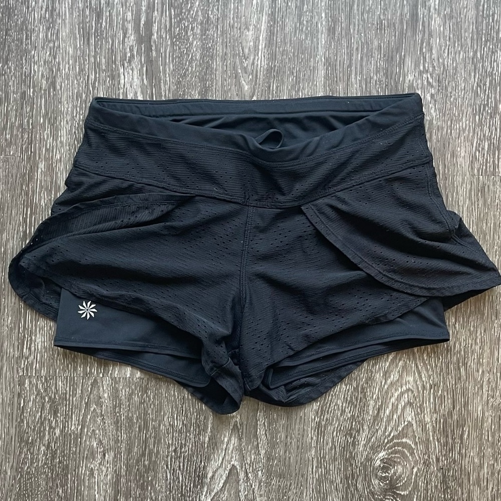 Athleta black lined gym‎ shorts. Size XS